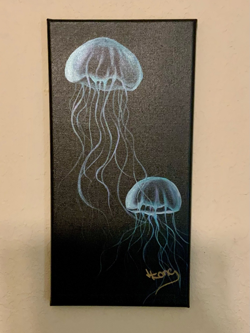 Jellyfish Oil Painting, Original Art